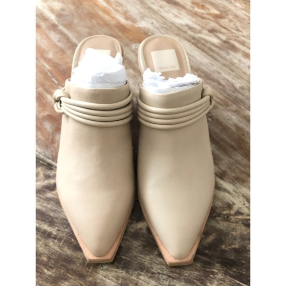 Dolce Vita Sita Mules Suede Heel Off White NEW 9 - Picture 4 of 10
